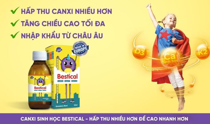 Siro Bestical hỗ trợ xương và răng chắc khỏe 120 ml (từ 4 tháng)