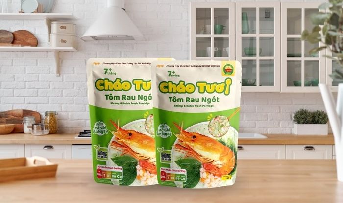 Cháo tươi Cây Thị vị tôm, rau ngót gói 240g (từ 7 tháng)