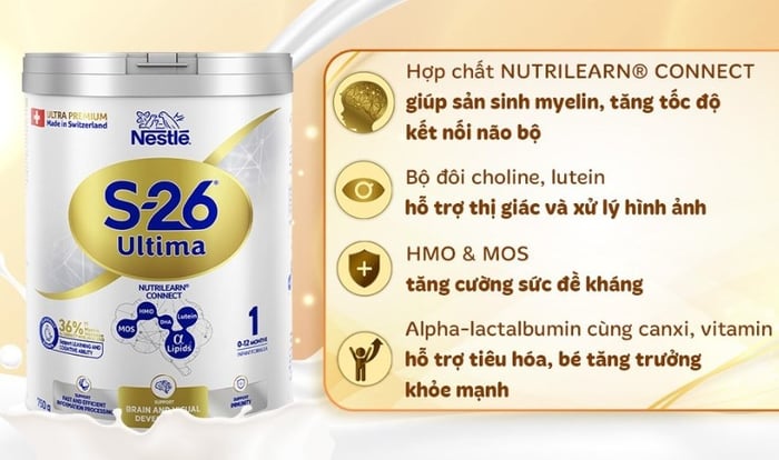 Sữa bột Nestlé S-26 Ultima số 1 750g (dành cho bé từ 0 - 12 tháng)