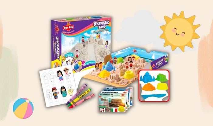 Bộ đồ chơi cát và bộ tô màu Kỳ quan thế giới Star Kids