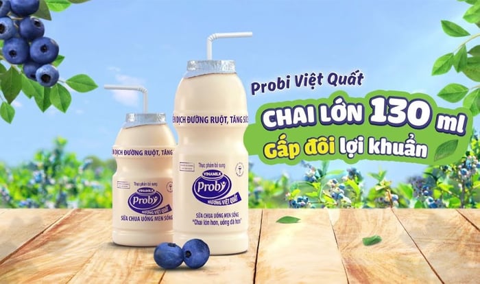 Lốc 5 chai sữa chua uống men sống Vinamilk Probi