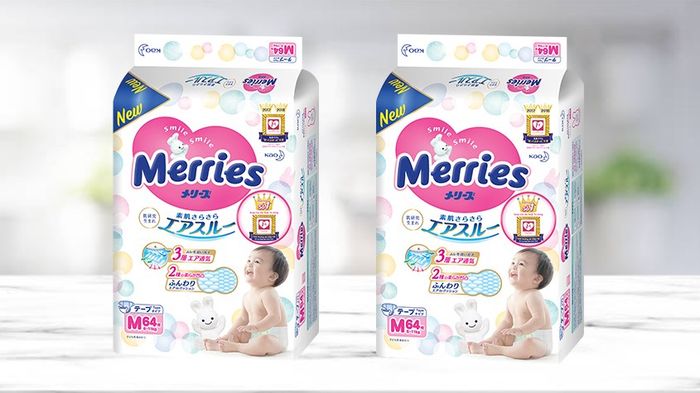 Tã dán Merries size M 64 miếng (6 - 11 kg)