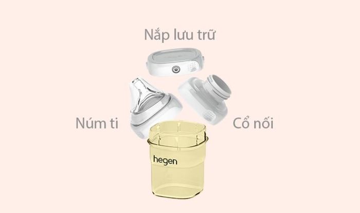 Tháo nắp bình, ruột bình, núm ti