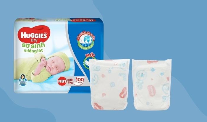 Tã lót Huggies Dry kích thước NB1 100 miếng (Dưới 5 kg)