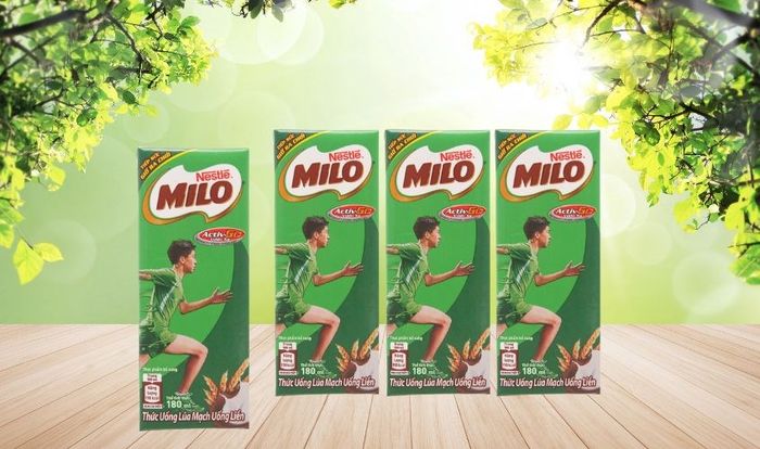 Dải 4 hộp thức uống lúa mạch Nestlé Milo Active Go 180 ml