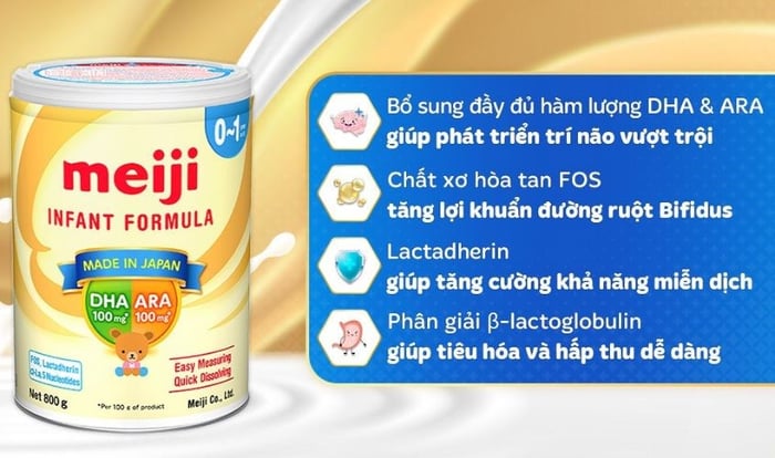 Sữa bột Meiji Infant Formula 800g (0 - 12 tháng)