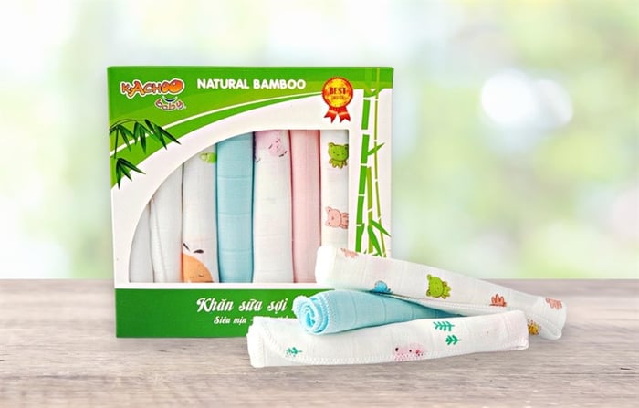 8 khăn sữa tre KACHOOBABY 2 lớp 30x30 cm - Màu ngẫu nhiên