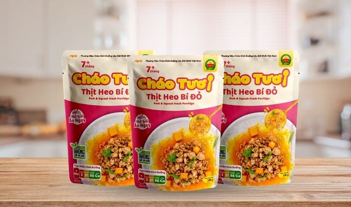 Cháo tươi vị thịt heo, bí đỏ của Cây Thị gói 240g (phù hợp từ 7 tháng)