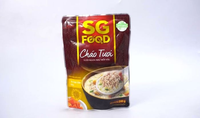 Cháo tươi SG Food vị thịt thăn bằm, bí đỏ gói 270g (từ 1 tuổi)