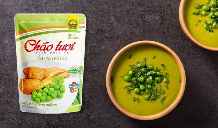 Cháo tươi Cây Thị vị ếch, đậu Hà Lan gói 240g (từ 7 tháng)