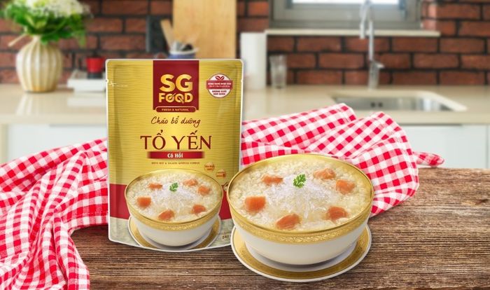 Cháo bổ dưỡng SG Food vị tổ yến, cá hồi gói 240g (từ 10 tháng)