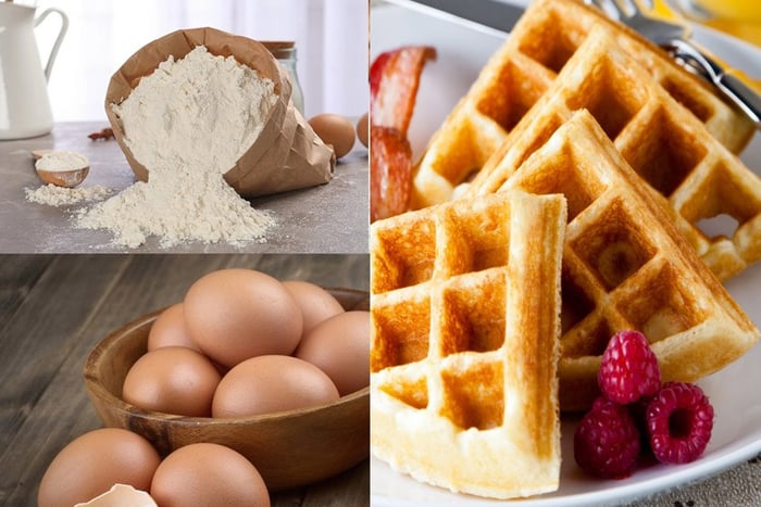 Cách làm bánh waffle cho bé theo phong cách truyền thống khá đơn giản