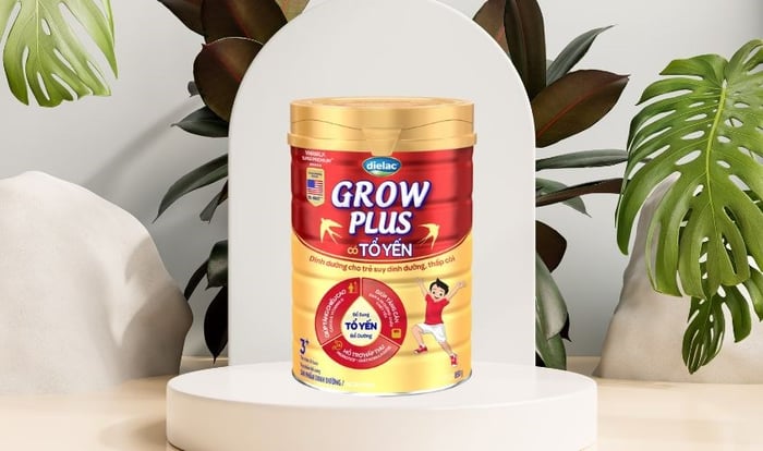 Sữa bột Dielac Grow Plus 3+ tổ yến 850g (từ 3 tuổi) dành cho trẻ suy dinh dưỡng, thấp còi