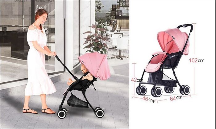 Xe đẩy Vovo 2 chiều: Thiết kế nhỏ gọn tiện lợi