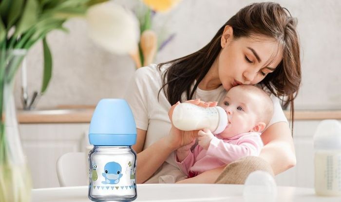 Bình sữa thủy tinh KuKu KU5864 cổ rộng 120 ml