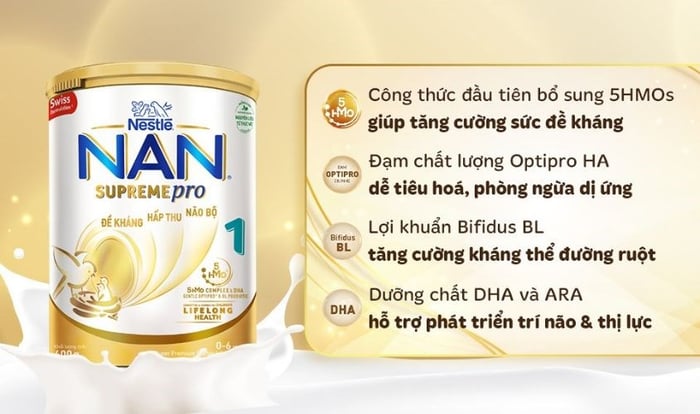 Sữa bột NAN Supremepro số 1 400g (0 - 6 tháng) dành cho trẻ dị ứng đạm sữa bò