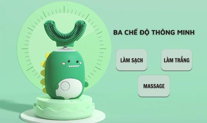 Bàn chải điện hình chữ U tích hợp ba chế độ thông minh