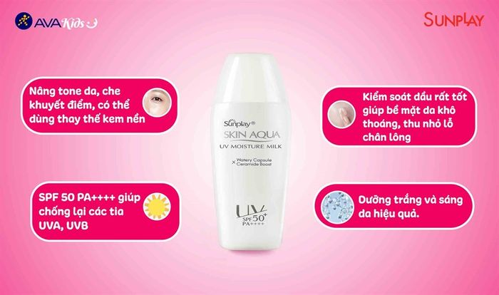 Kem chống nắng Sunplay Skin Aqua là sự lựa chọn hàng đầu của tuổi dậy thì.