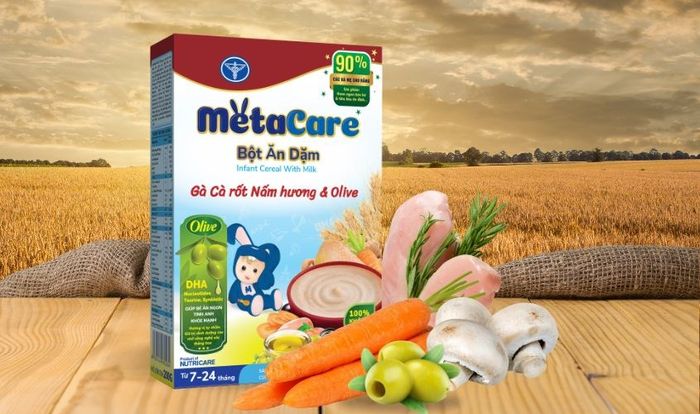 Bột ăn dặm MetaCare gà, cà rốt, nấm hương và olive hộp 200g (7 - 24 tháng)