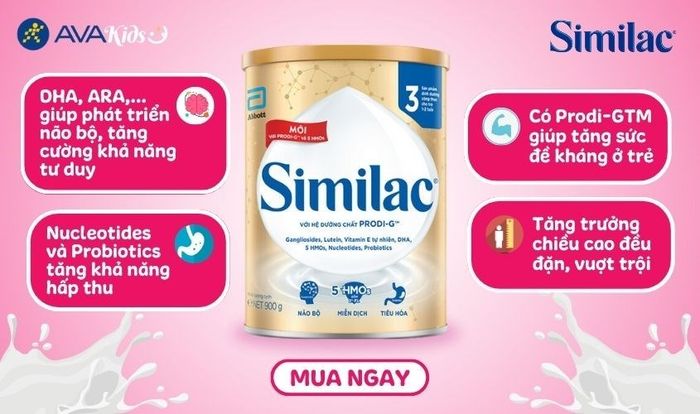 Sữa bột Similac 5G số 3 900g (1 - 2 tuổi)