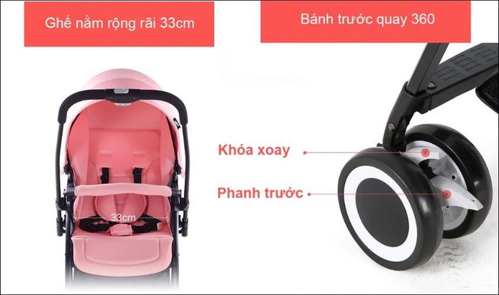 Tiện ích của xe đẩy 2 chiều Vovo
