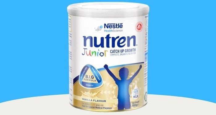 Sữa bột Nutren Junior hương vani 850g (1 - 12 tuổi)