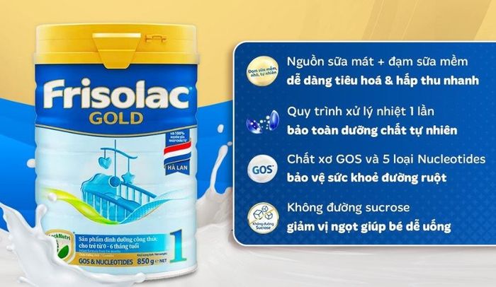 Frisolac Gold powdered milk stage 1 850g (0 - 6 months)