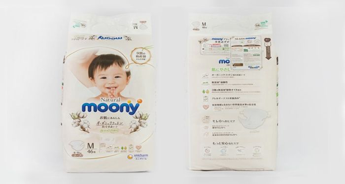 Tã dán Moony Natural size M 46 miếng