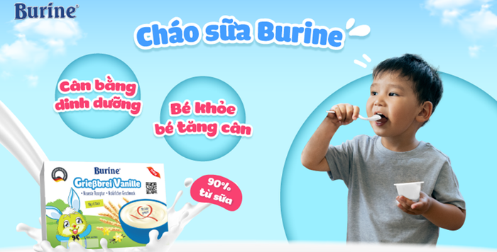 Cháo sữa làm cho bé thích thú với hương vị ngon