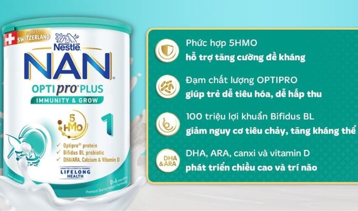 Sữa bột NAN Optipro Plus số 1 800g (0 - 6 tháng)