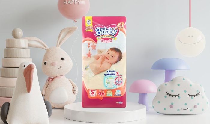 Bỉm quần Bobby size S 46 miếng (Dành cho bé từ 4 - 8 kg)