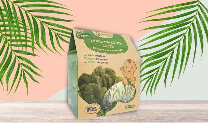 Mì ăn dặm cải bó xôi hữu cơ Anpaso 120g (từ 7 tháng)