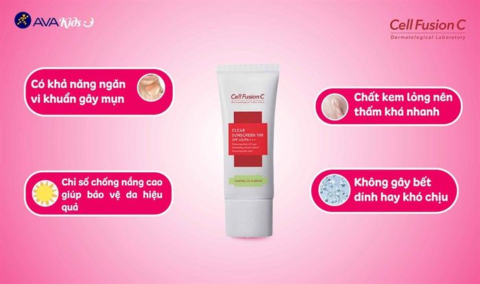 Kem chống nắng Cell Fusion C Clear Sunscreen 100 bảo vệ da hiệu quả