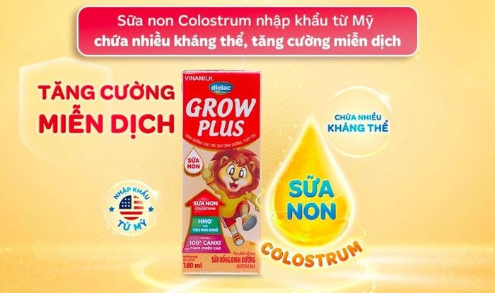 Bộ 4 hộp sữa non pha sẵn Dielac Grow Plus 180 ml (từ 1 tuổi)