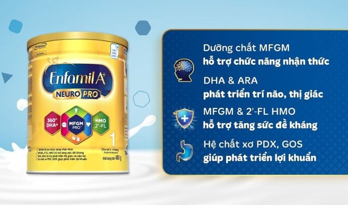 Sữa bột Enfamil A+ Neuropro số 1 dung tích 400g dành cho bé từ 0 - 6 tháng tuổi