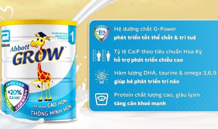 Sữa bột Abbott Grow số 1 900g vị vani dành cho bé từ 0 - 6 tháng tuổi