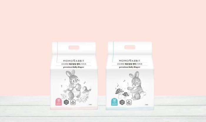 Bỉm Momo Rabbit được thiết kế riêng cho bé trai và bé gái.