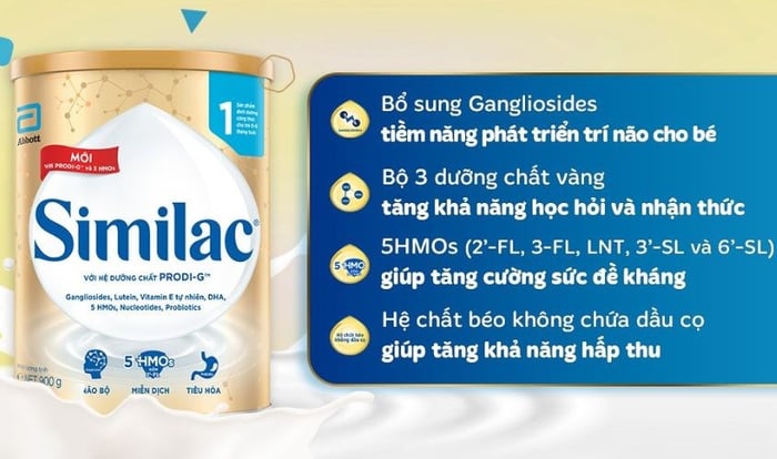 Sữa bột Similac 5G số 1 dung tích 900g dành cho bé từ 0 - 6 tháng tuổi