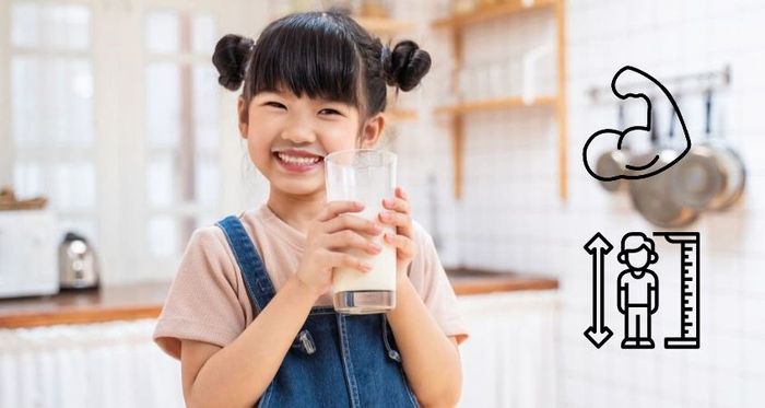 Canxi trong sữa giúp xương và răng phát triển chắc khỏe