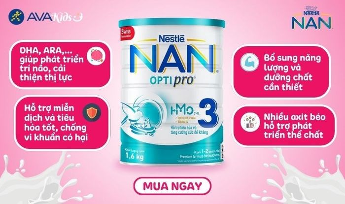 Sữa Bột NAN Optipro Số 3 1.6 Kg (1 - 2 Tuổi)