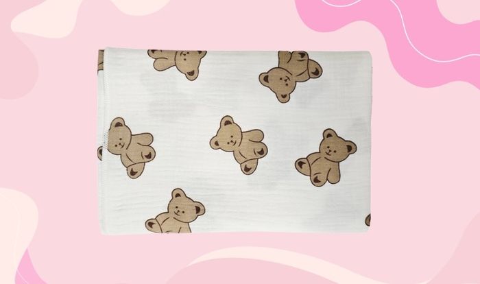 Khăn tắm nhăn cotton KACHOOBABY 2 lớp 85x95 cm - Màu ngẫu nhiên