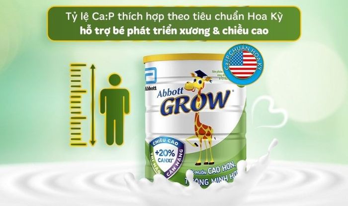 Sữa bột Abbott Grow số 2 vị vani 900g (dành cho bé từ 6 - 12 tháng)