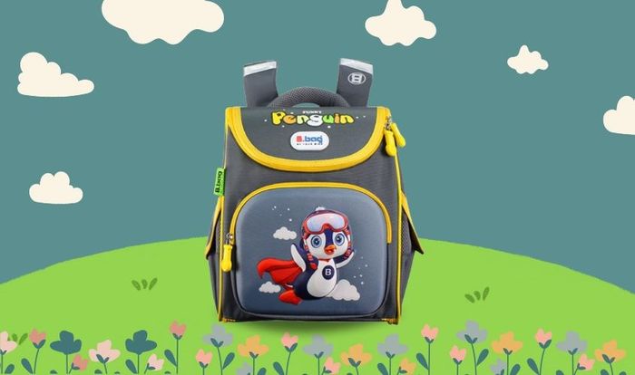 Ba lô chống gù B.Bag Genius Box F2-Penguin B-12-105 màu xám