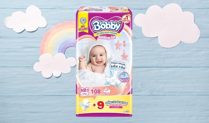 Tã lót Bobby size NB1 117 miếng (Dưới 1 tháng)