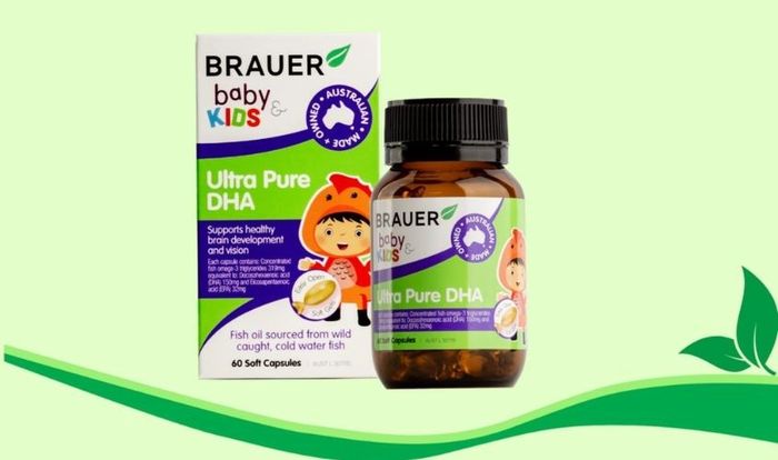 Viên uống Brauer Ultra Pure DHA phát triển trí não, bổ mắt 60 viên (từ 7 tháng)