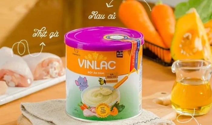 Bột ăn dặm Vinlac gà rau củ vị mặn