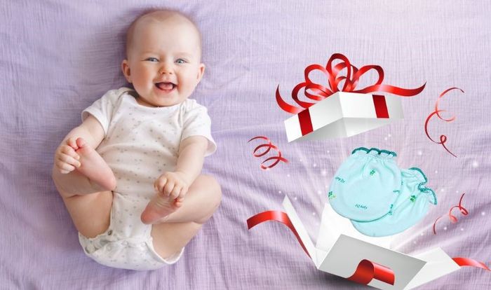 Bộ bao tay và bao chân bo thun IQ Baby - Màu sắc ngẫu nhiên