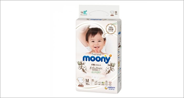 Tã dán Moony Natural kích thước M 46 miếng (6 - 11 kg)