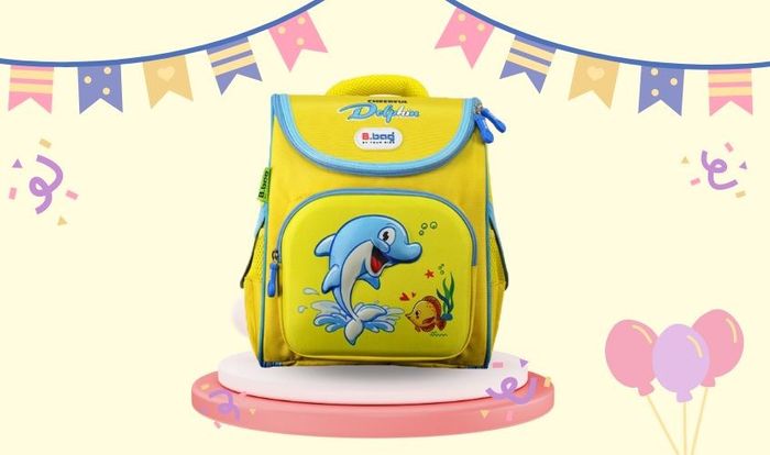 Balo chống gù B.Bag Genius Box F2-Dolphin B-12-107 màu vàng