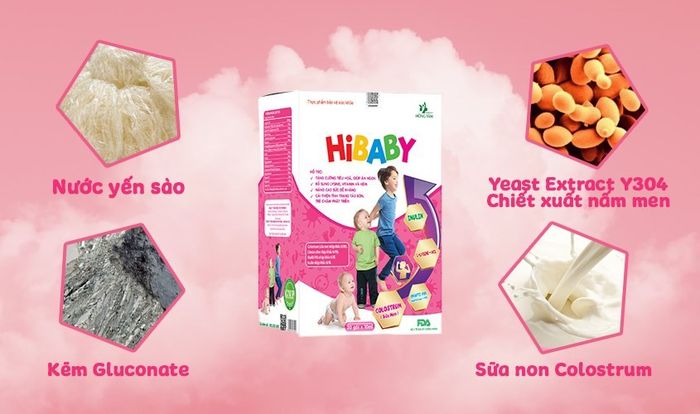 Siro Hồng Tâm Pharmacy HiBaby giúp bé ăn ngon 20 gói (từ 1 tuổi)